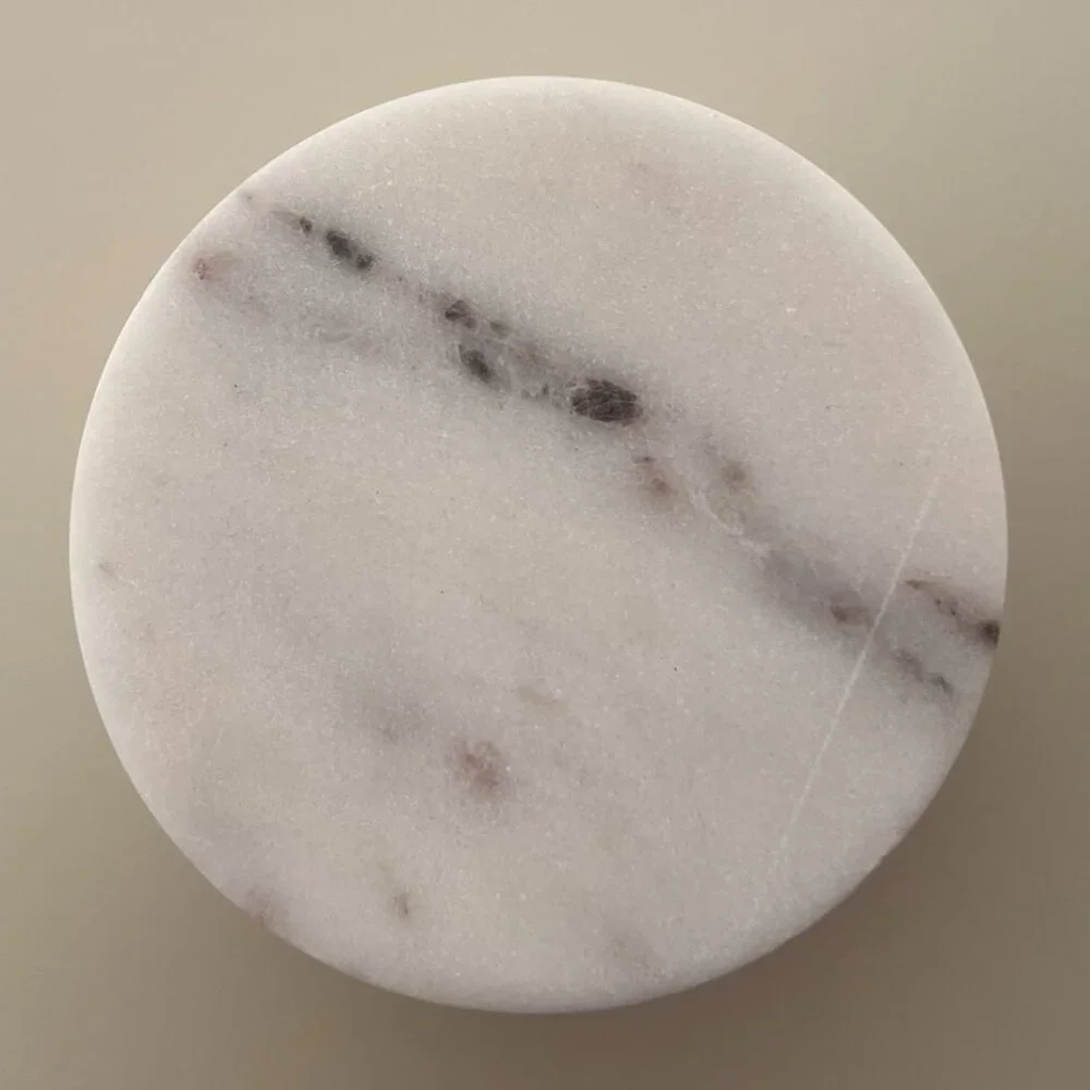 Target Threshold White Marble Lidded Storage Canister